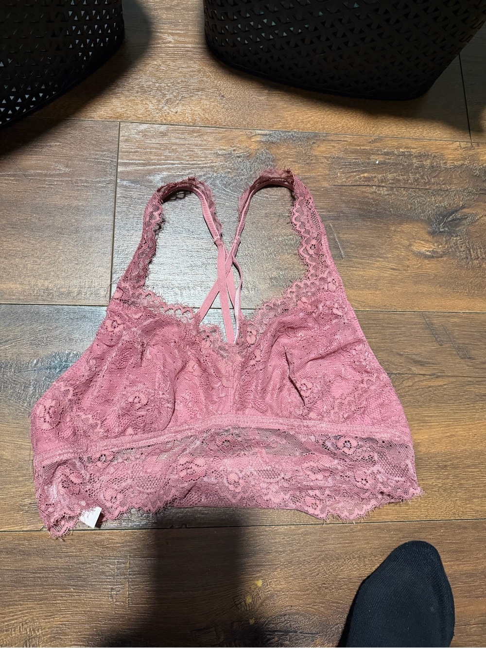 Candie's Lace Bralette in Dusty Rose